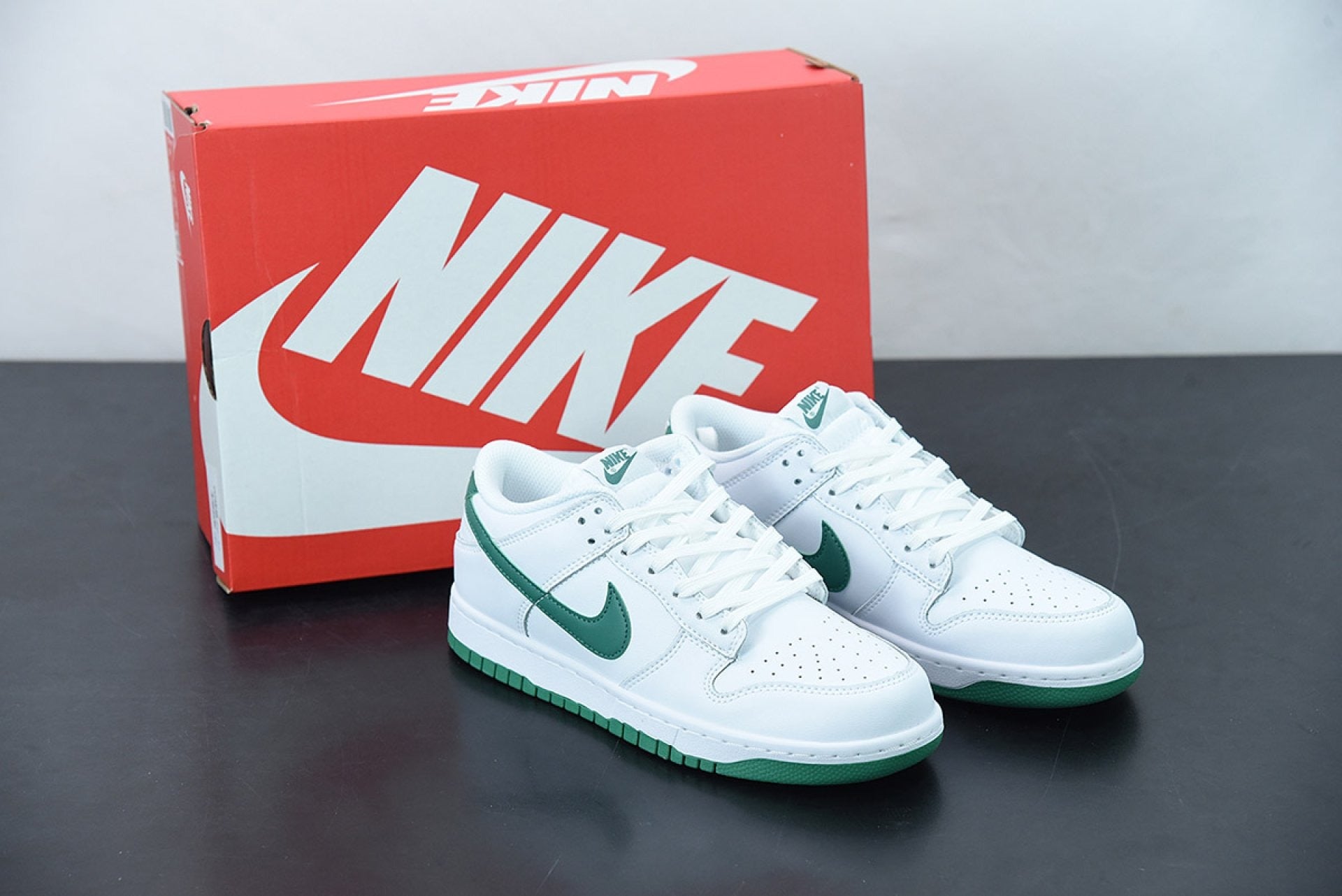 Dunk Low White Green Noise