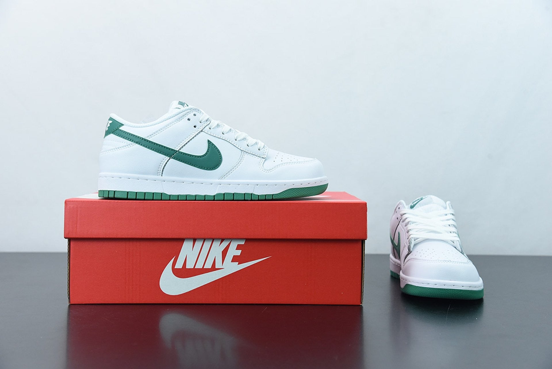 Dunk Low White Green Noise
