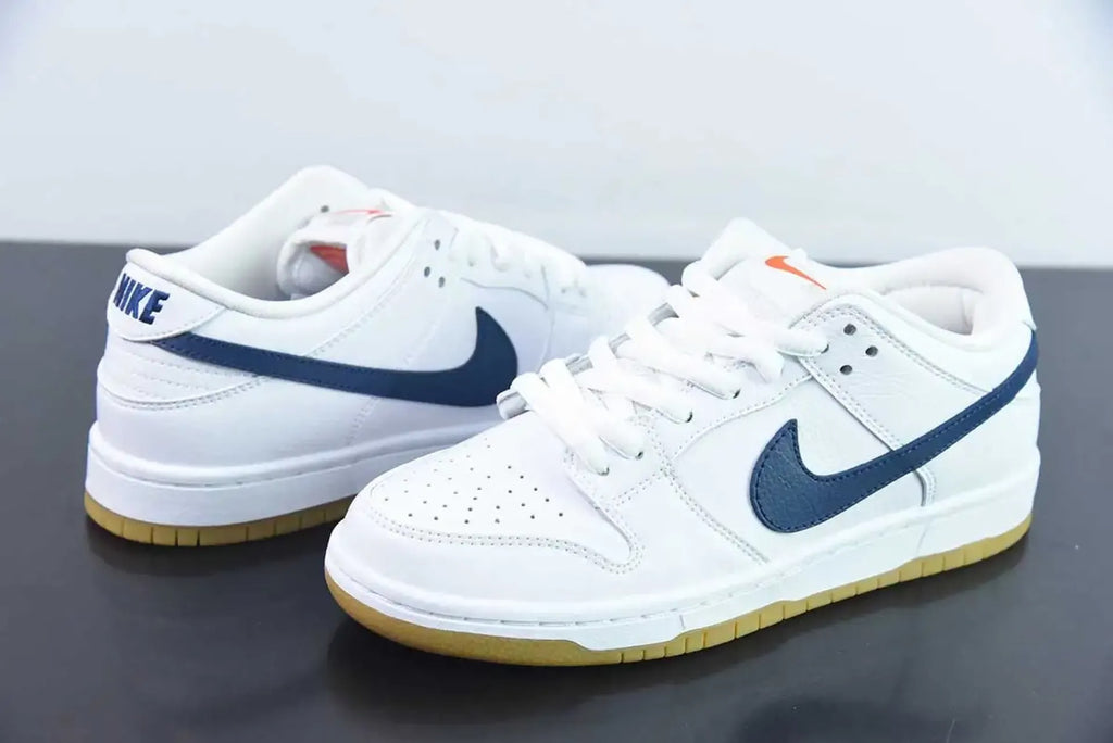 SB Dunk Low Orange Label White Navy