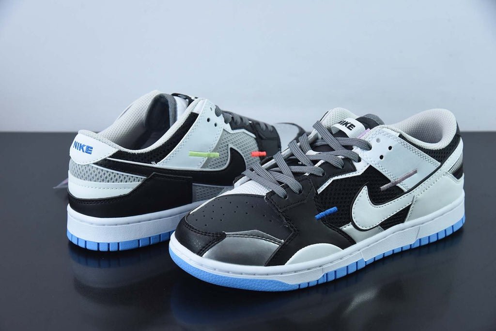 Dunk Low Scrap Black Neutral Grey University Blue White