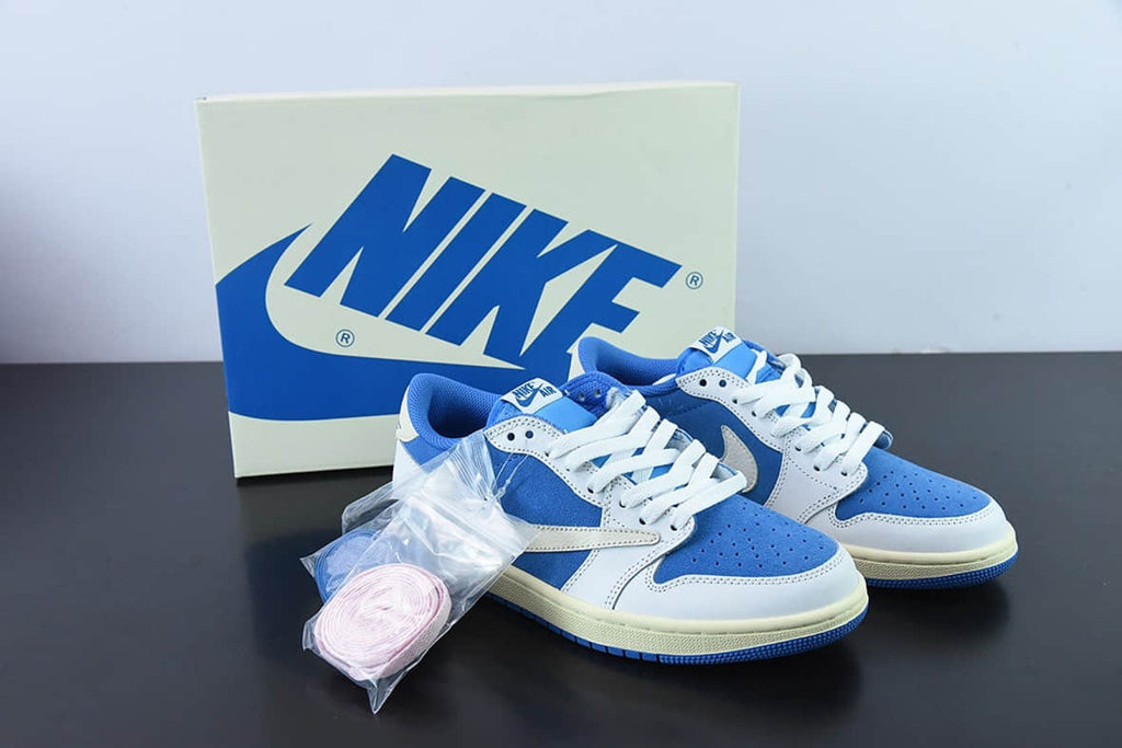Travis Scott x Air Jordan 1 Low Fragment Design White Blue CQ4277-212