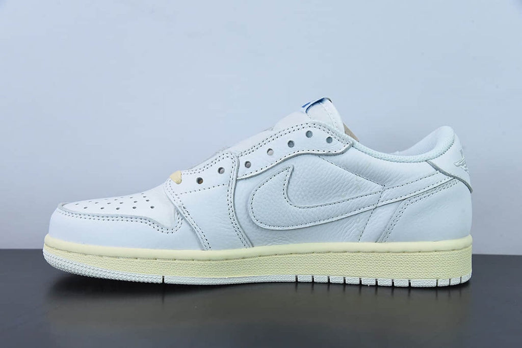 Travis Scott x Fragment x Nike Air Jordan 1 Low Cream White Blue CQ3277-100