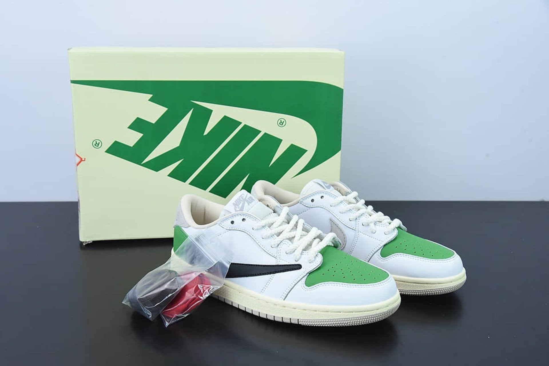 Travis Scott x Fragment x Nike Air Jordan 1 Low White Sail Green DM7866-716