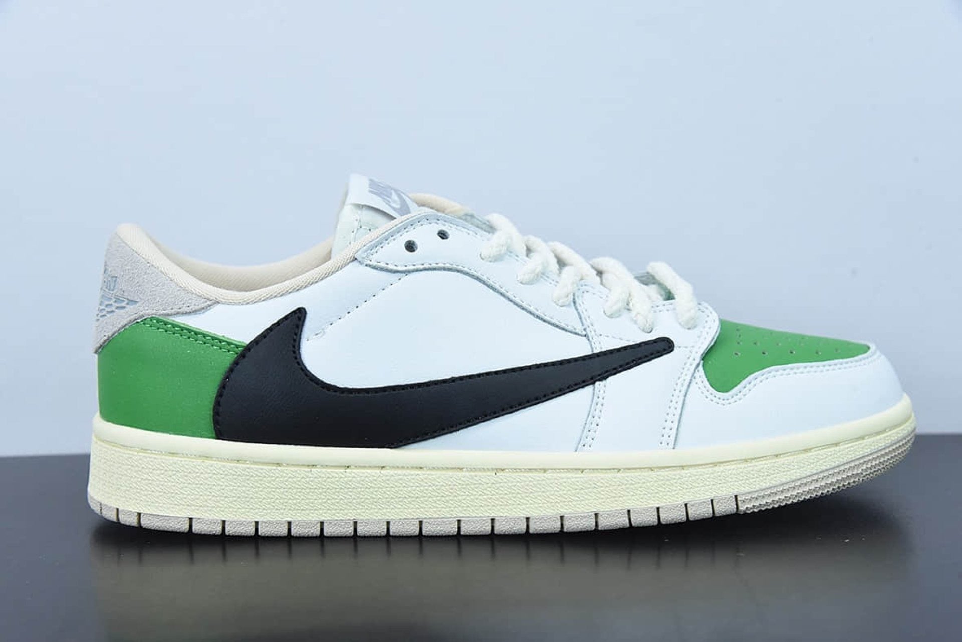 Travis Scott x Fragment x Nike Air Jordan 1 Low White Sail Green DM7866-716