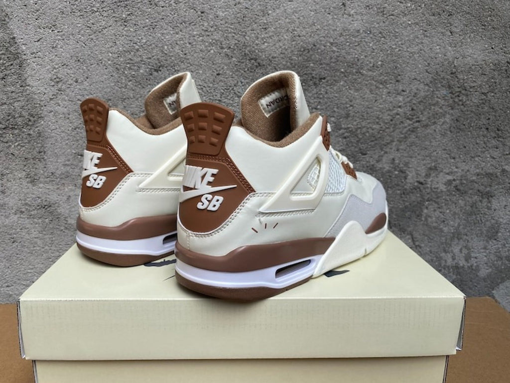 Air Jordan 4 White Brown Sneakers
