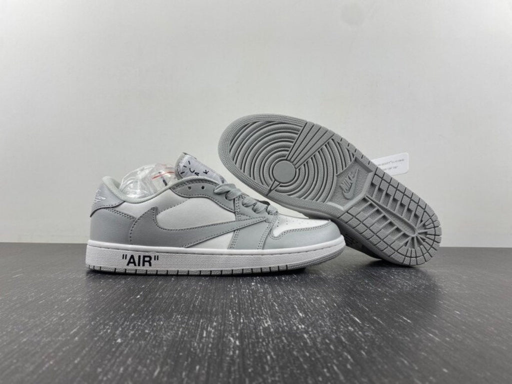 Travis Scott X Jordan 1 Low White Gray