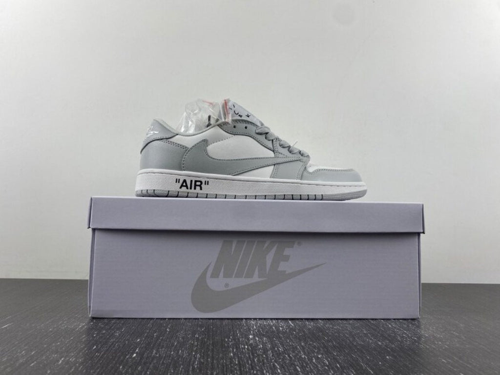 Travis Scott X Jordan 1 Low White Gray