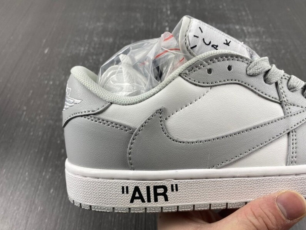 Travis Scott X Jordan 1 Low White Gray