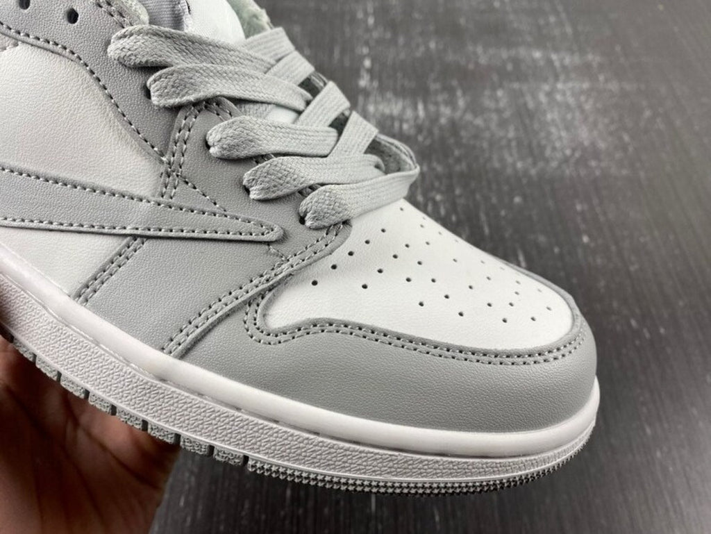 Travis Scott X Jordan 1 Low White Gray