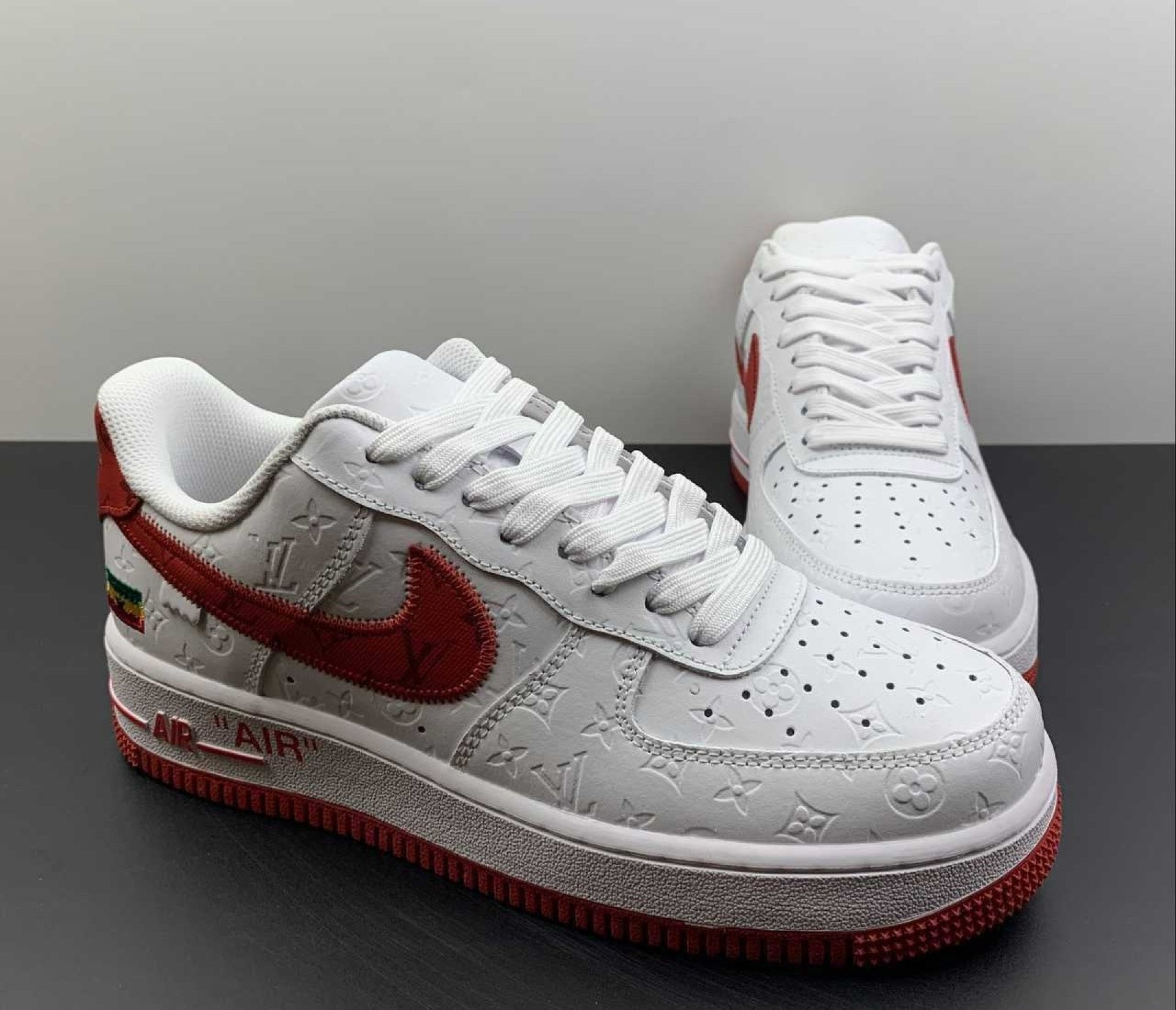 Air Force 1 Low Monogram White Red Off-White