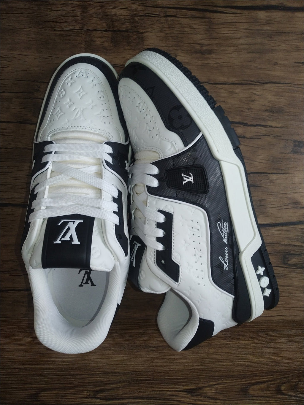 Luxury Virgil Trainer Sneakers #54 Black White