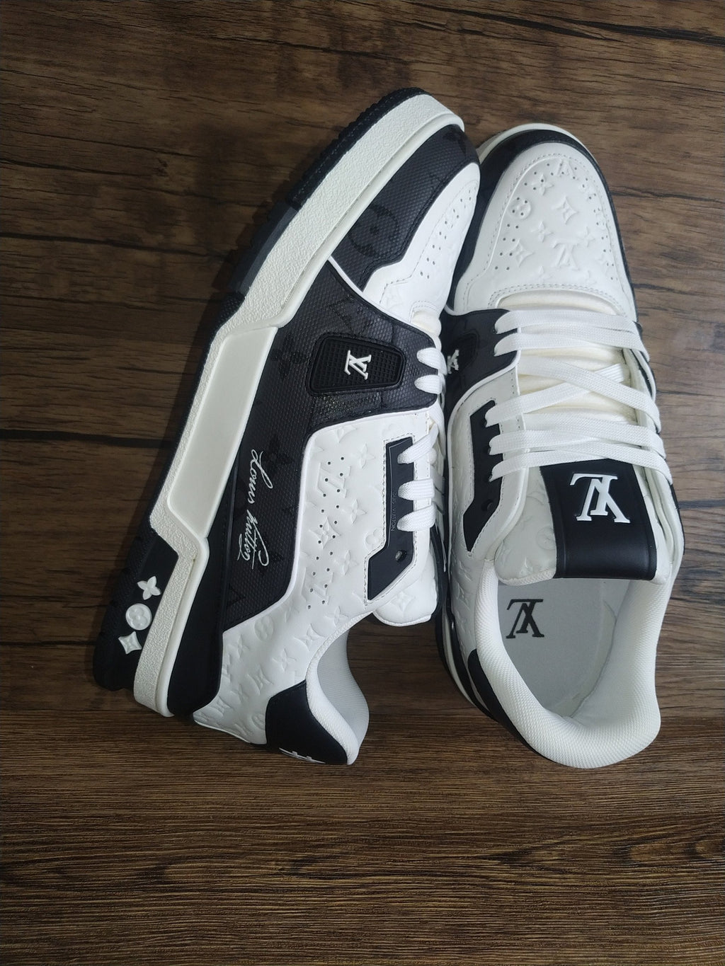 Luxury Virgil Trainer Sneakers #54 Black White