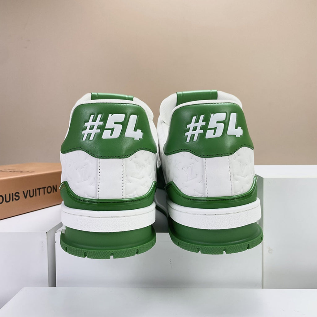 Luxury Virgil Trainer Sneakers #54 Signature Green White