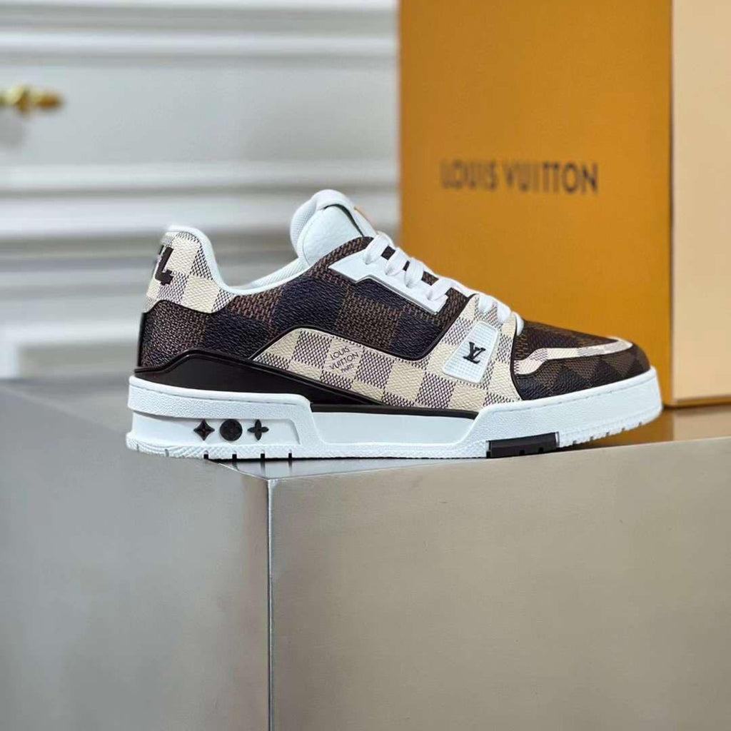 Luxury Virgil Trainer Sneakers #54 Damier Ebene Multi