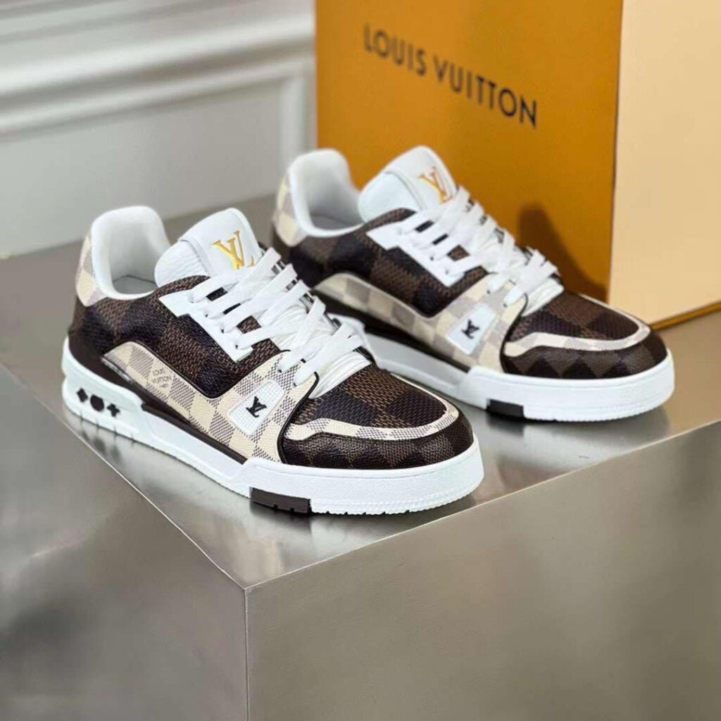 Luxury Virgil Trainer Sneakers #54 Damier Ebene Multi