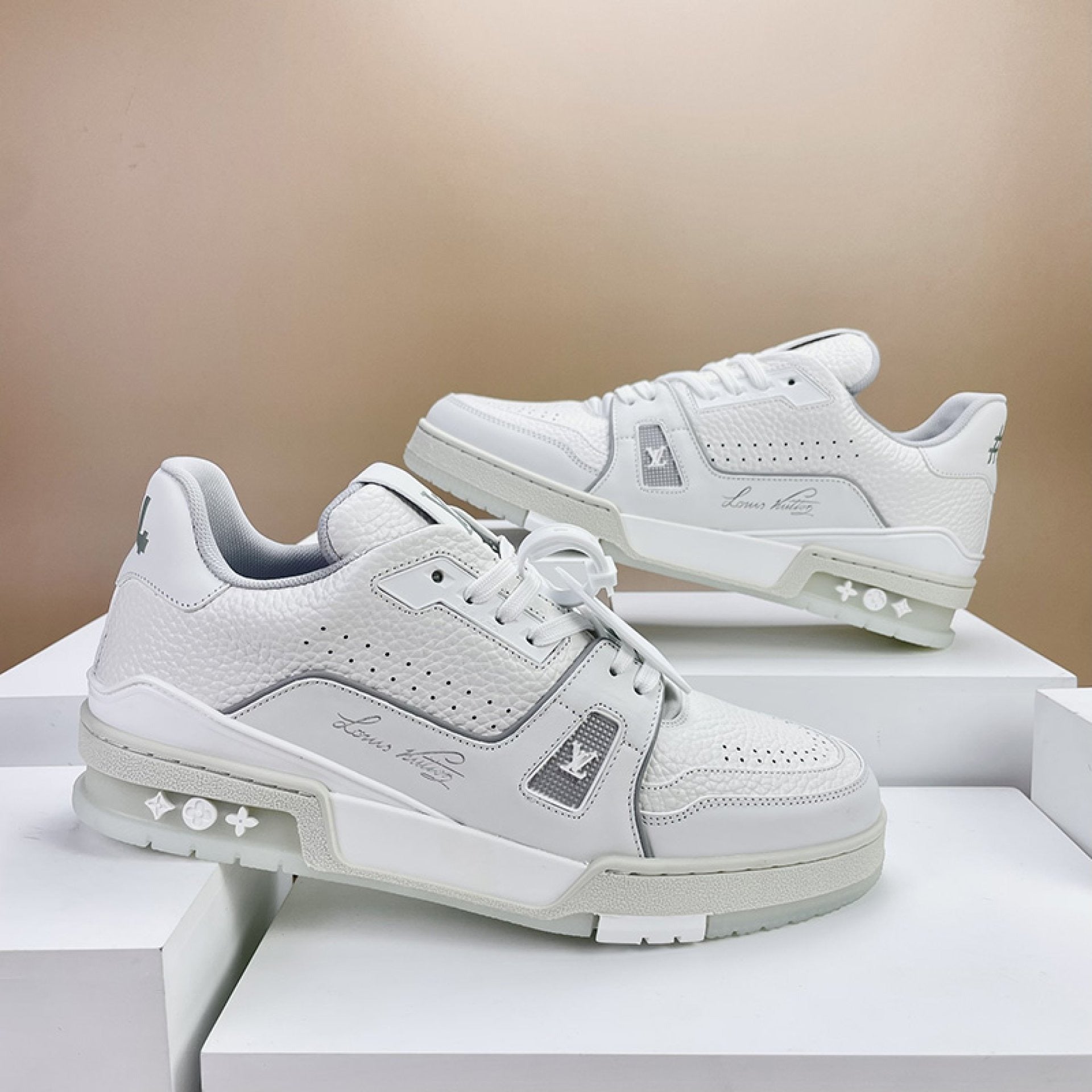Luxury Virgil Trainer Sneakers White Signature