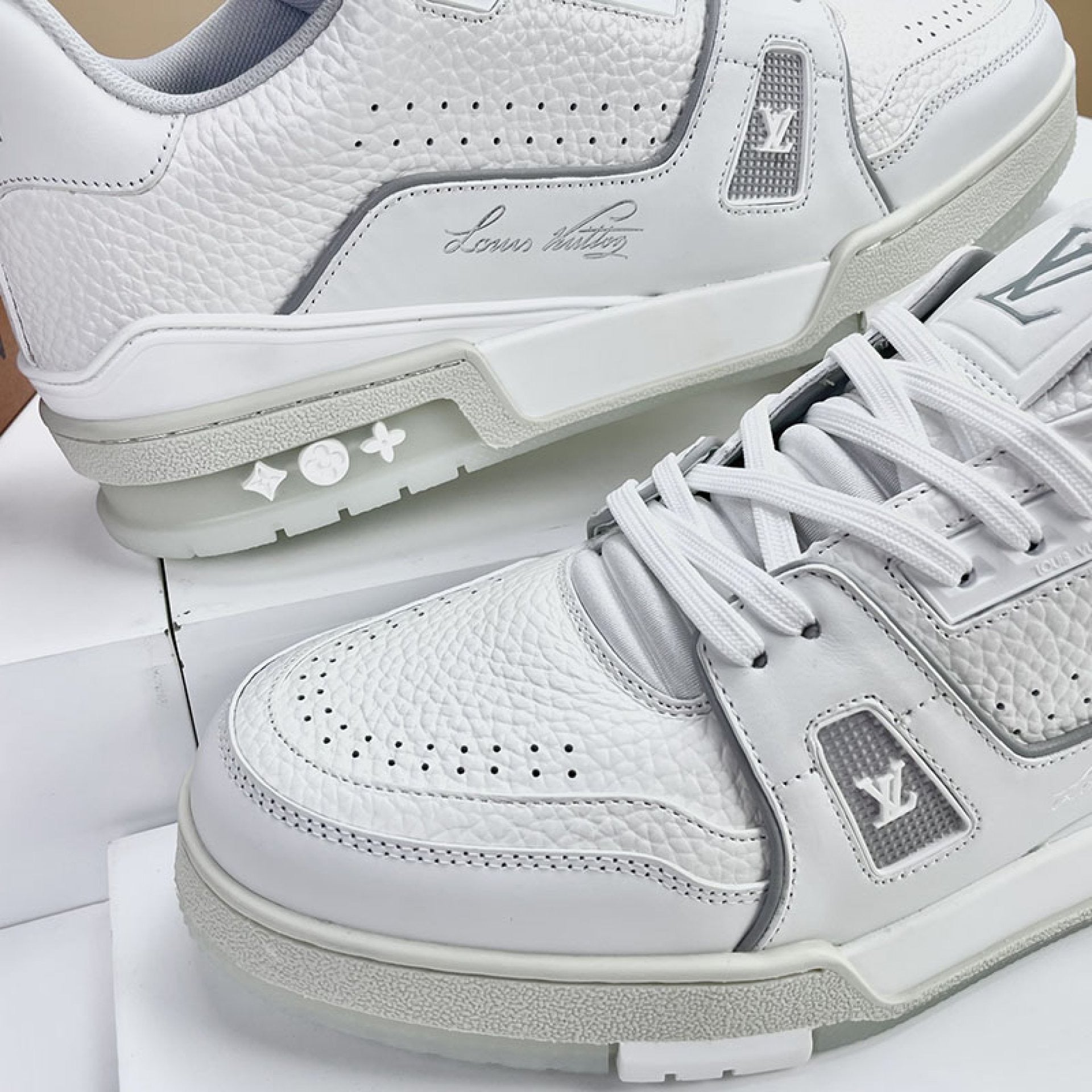 Luxury Virgil Trainer Sneakers White Signature