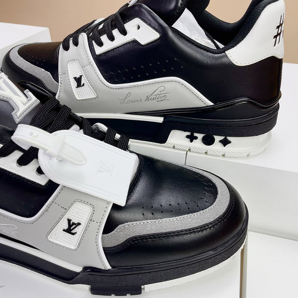 Luxury Virgil Trainer Sneakers Black Grey White
