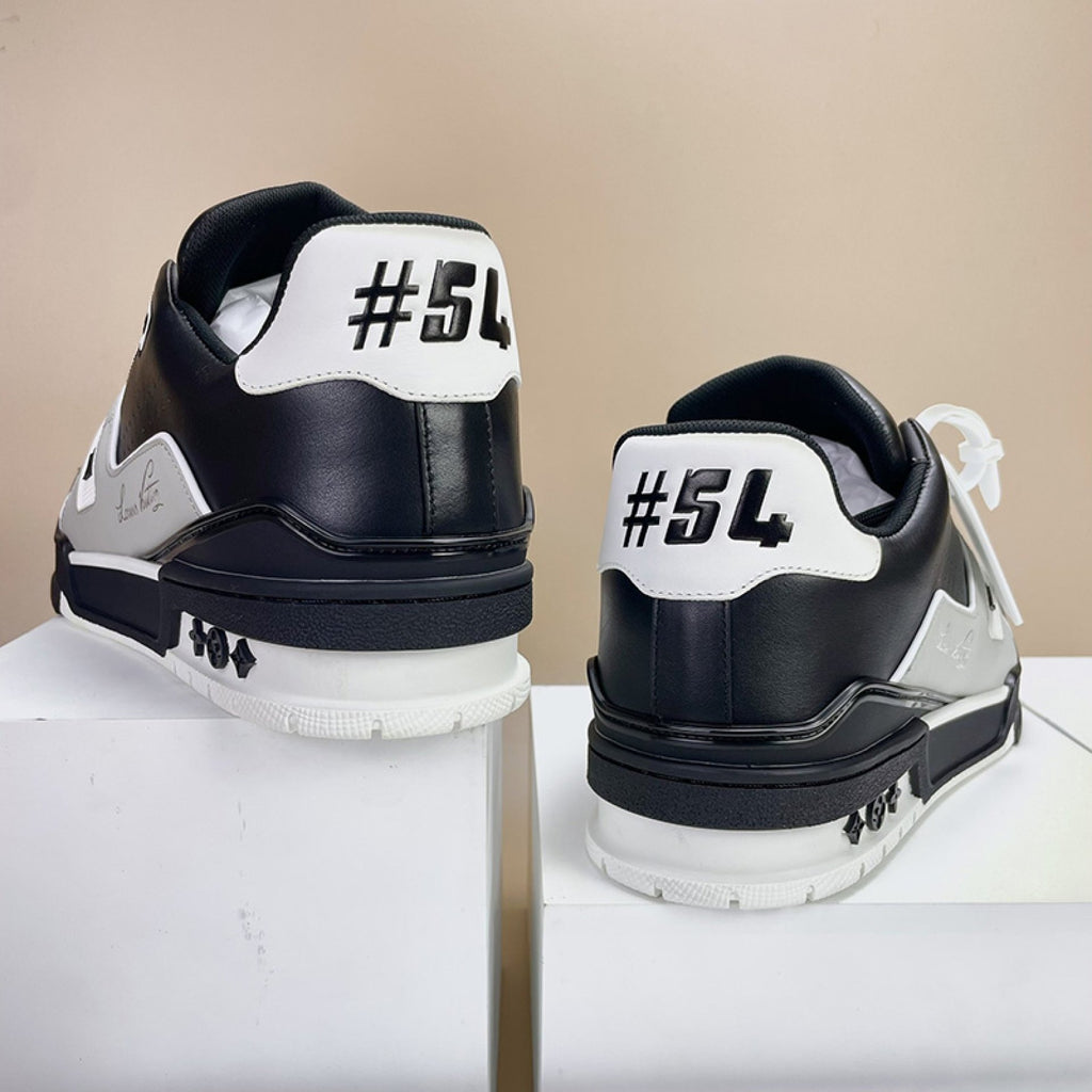 Luxury Virgil Trainer Sneakers Black Grey White