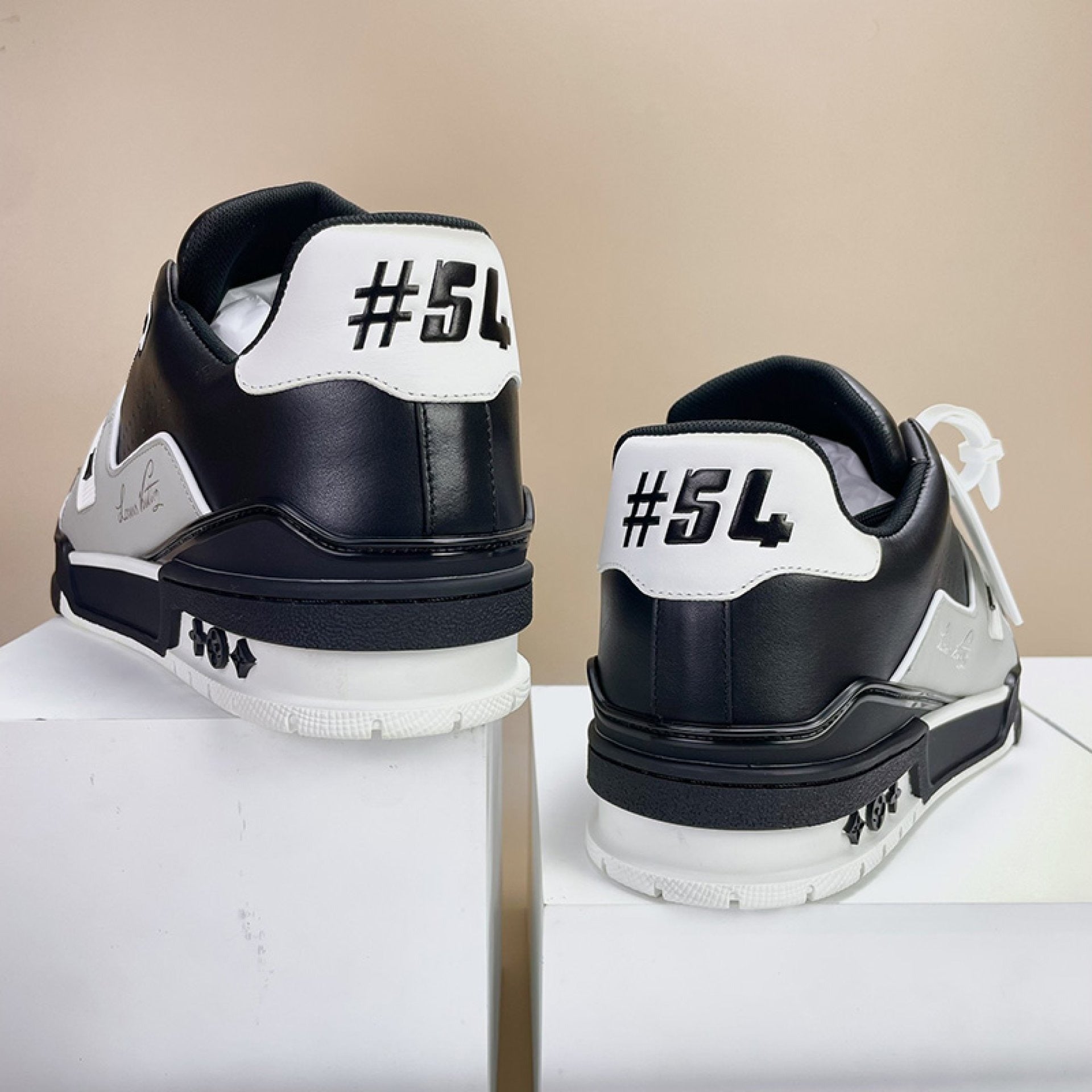 Luxury Virgil Trainer Sneakers Black Grey White