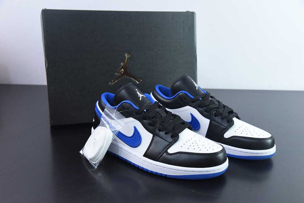 Air Jordan 1 Low Black Game Royal Metallic Platinum