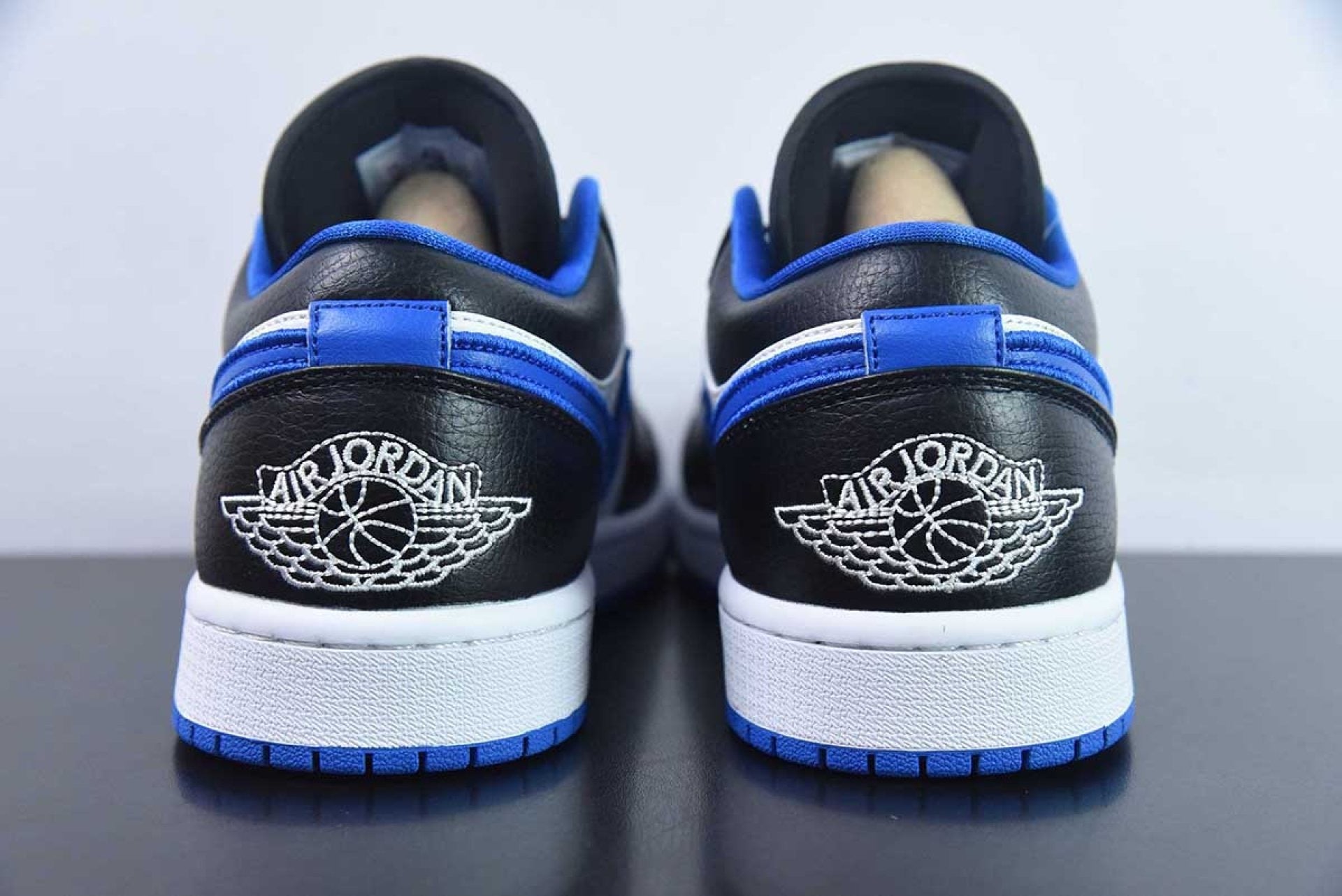 Air Jordan 1 Low Black Game Royal Metallic Platinum