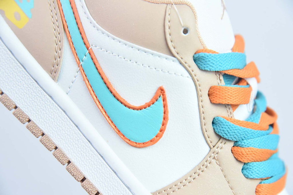 Custom Air Jordan 1 Low Sunset Haze White Bright Citrus