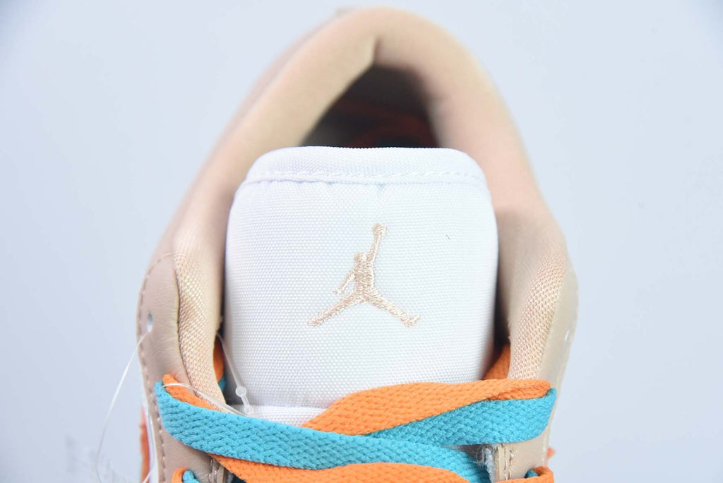 Custom Air Jordan 1 Low Sunset Haze White Bright Citrus