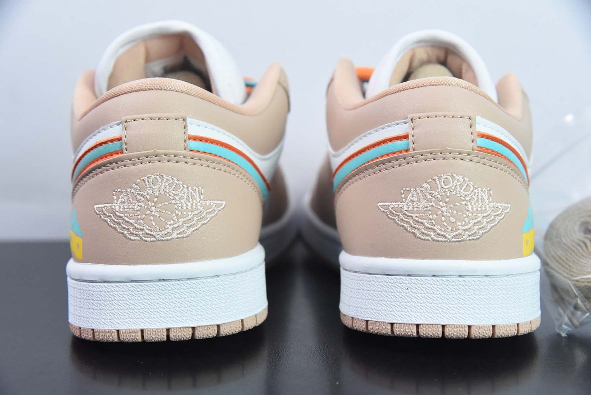 Custom Air Jordan 1 Low Sunset Haze White Bright Citrus