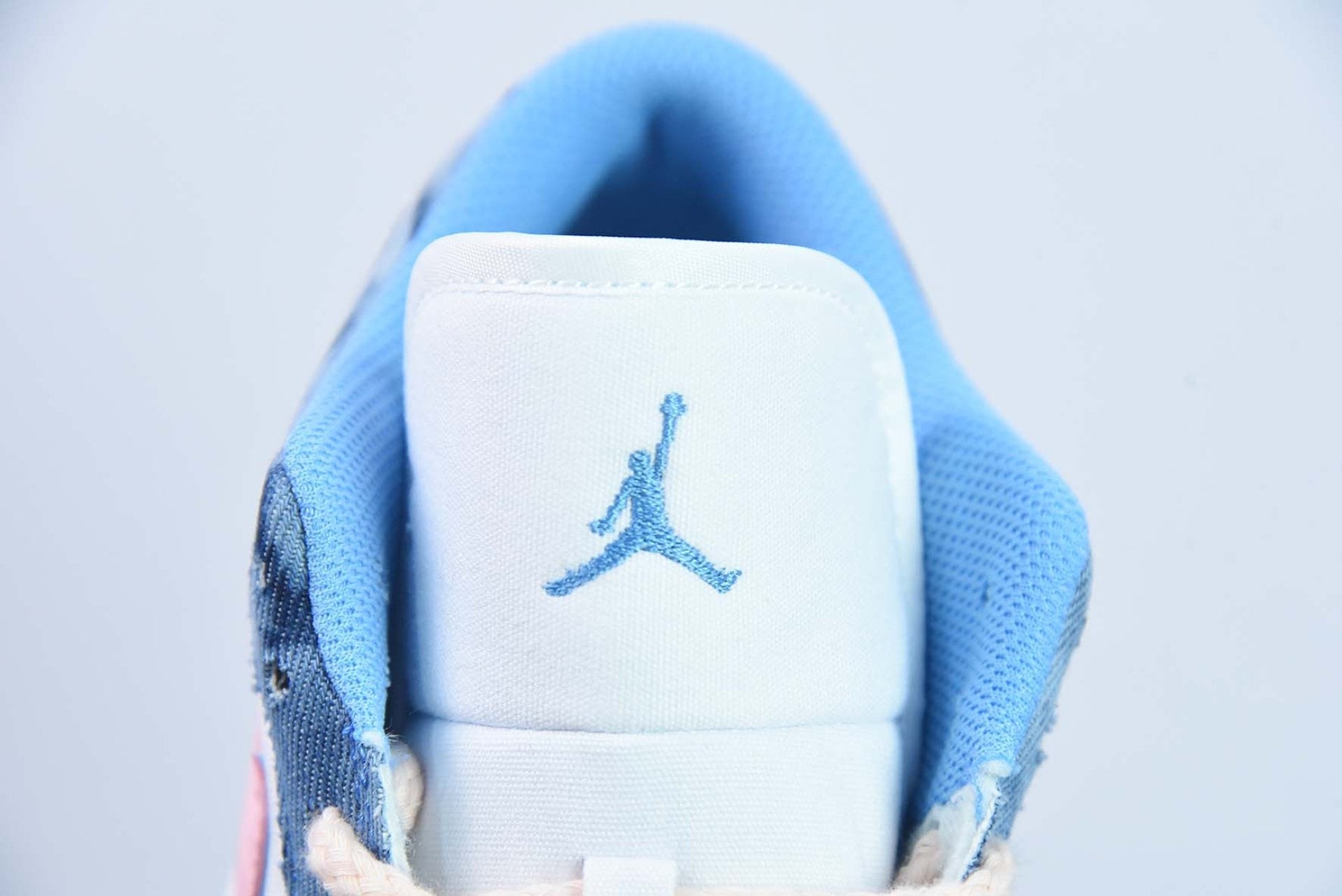 Custom Air Jordan 1 Low Washed Denim White Pink