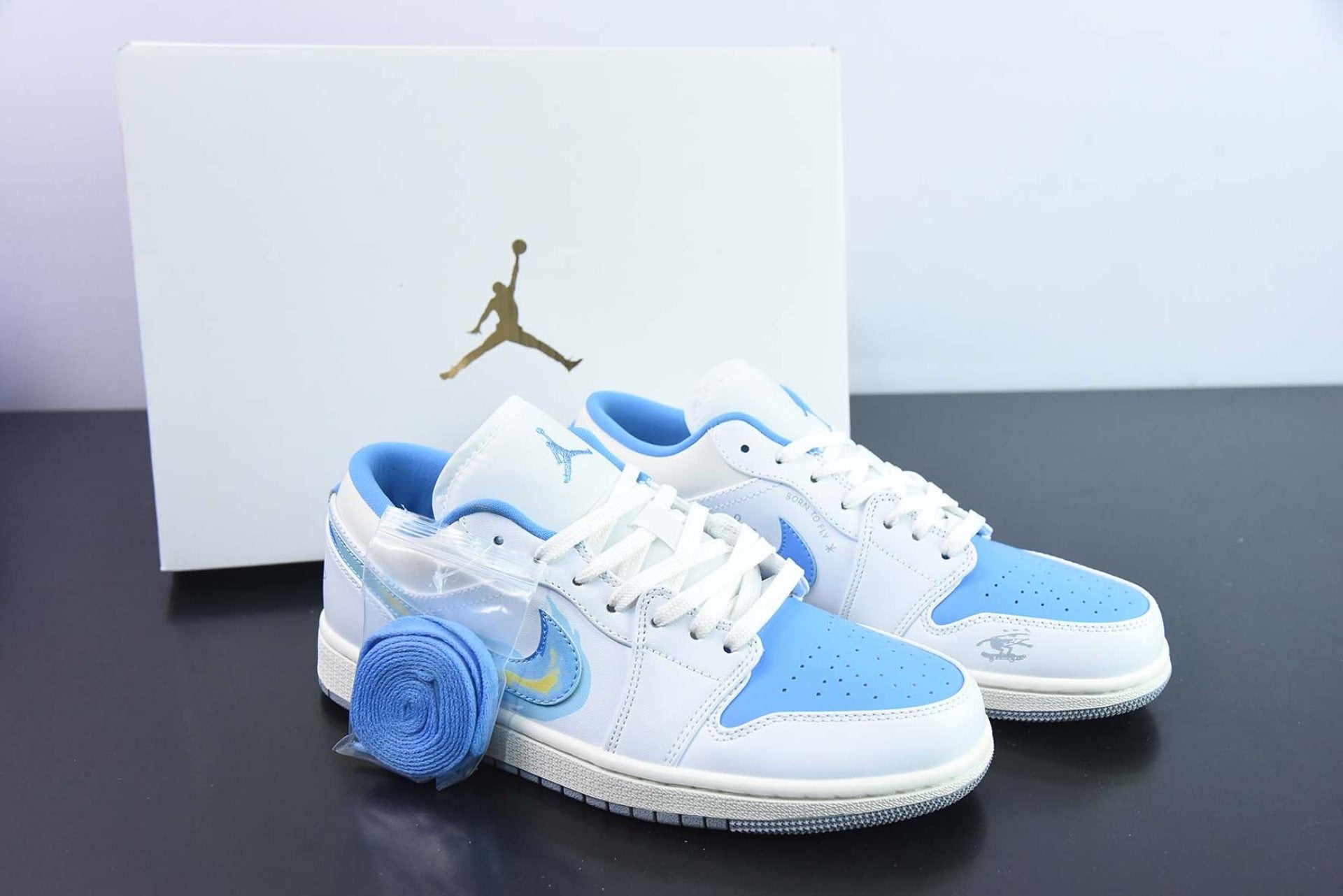 Air Jordan 1 Low “Born To Fly” Appears In University Blue