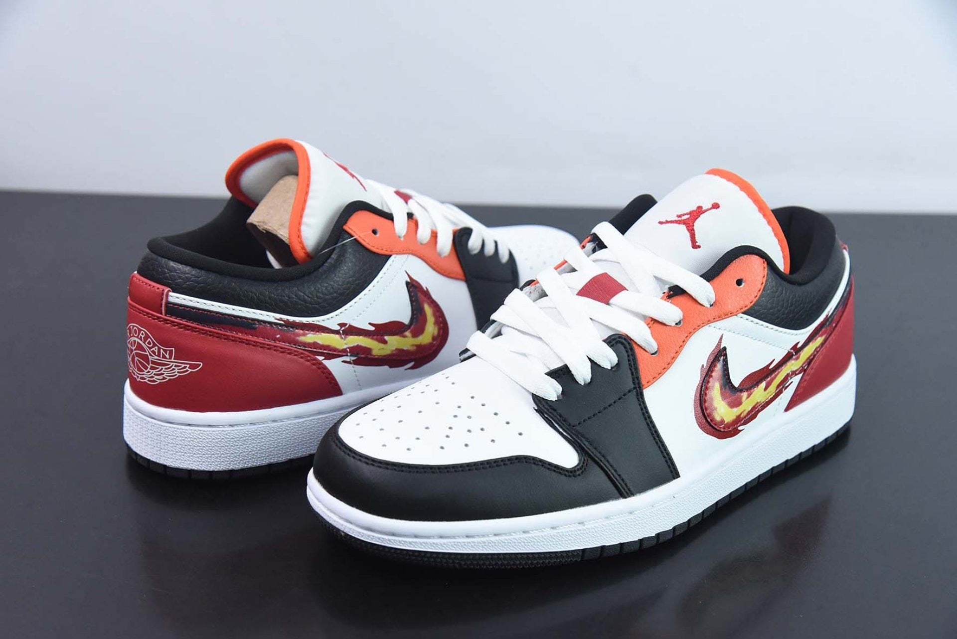 Air Jordan 1 Low GS Flaming Swoosh