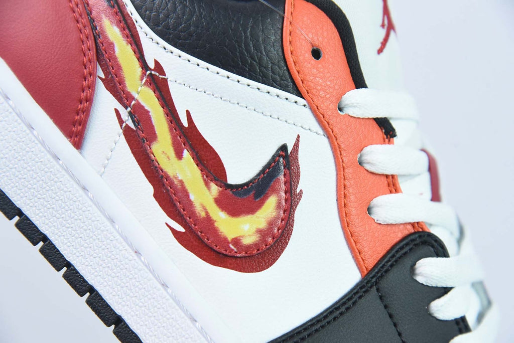 Air Jordan 1 Low GS Flaming Swoosh
