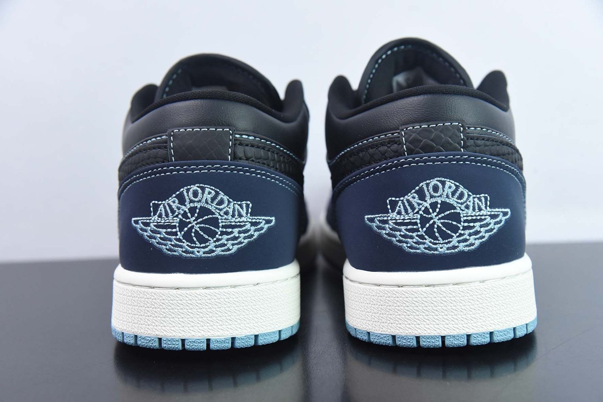 Air Jordan 1 Low Snakeskin Black White Midnight Navy FJ5478-010