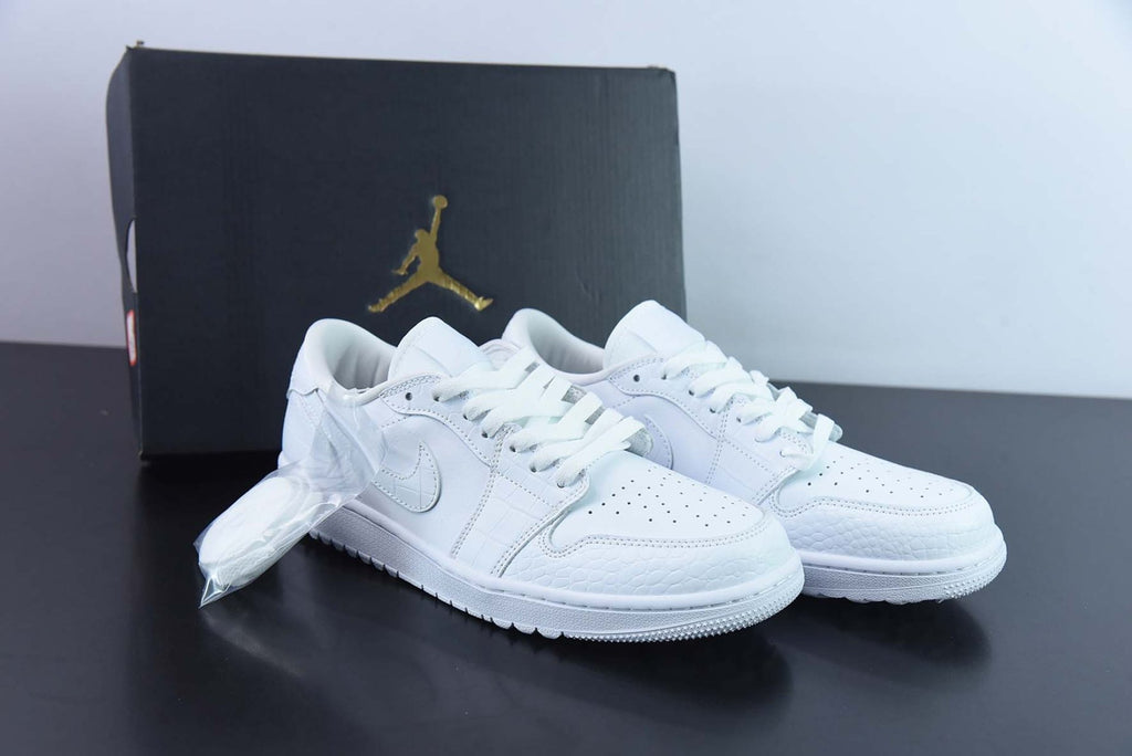 Air Jordan 1 Retro Low Golf White Croc