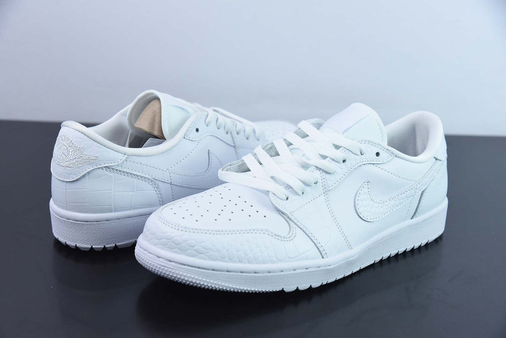 Air Jordan 1 Retro Low Golf White Croc