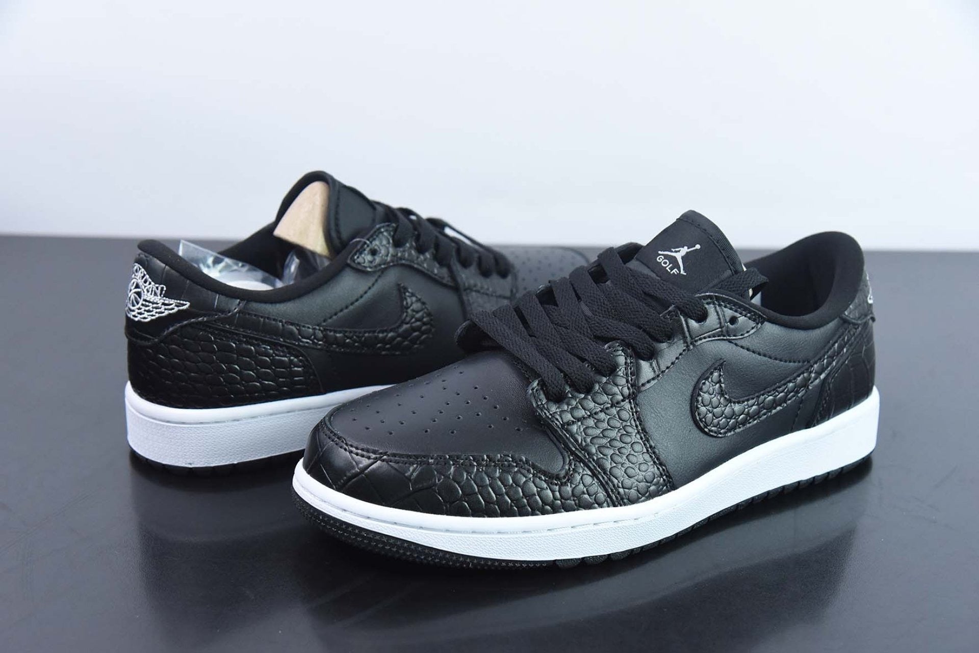 Air Jordan 1 Retro Low Golf Black Croc
