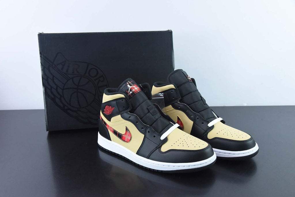 Air Jordan 1 Mid Tartan Swoosh