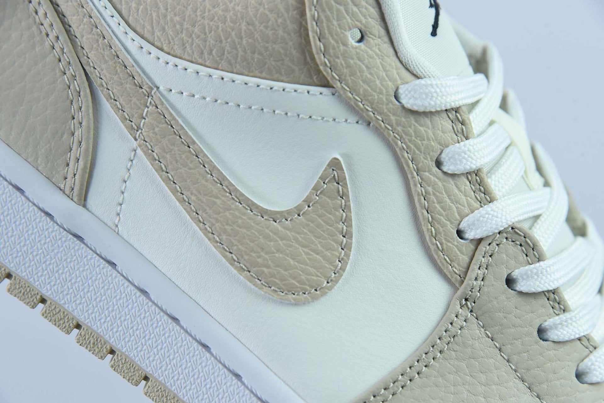 Air Jordan 1 Low Features Heavy Tumbled Tan Leather