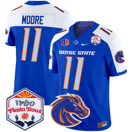 Kellen Moore Jersey #11 Boise State Broncos 2025 Fiesta Bowl Patch Vapor Royal