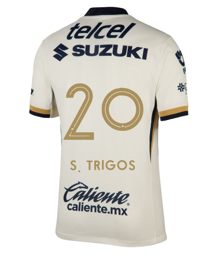 Pumas UNAM 2025-26 S. TRIGOS 20 Home Jersey – Blanco