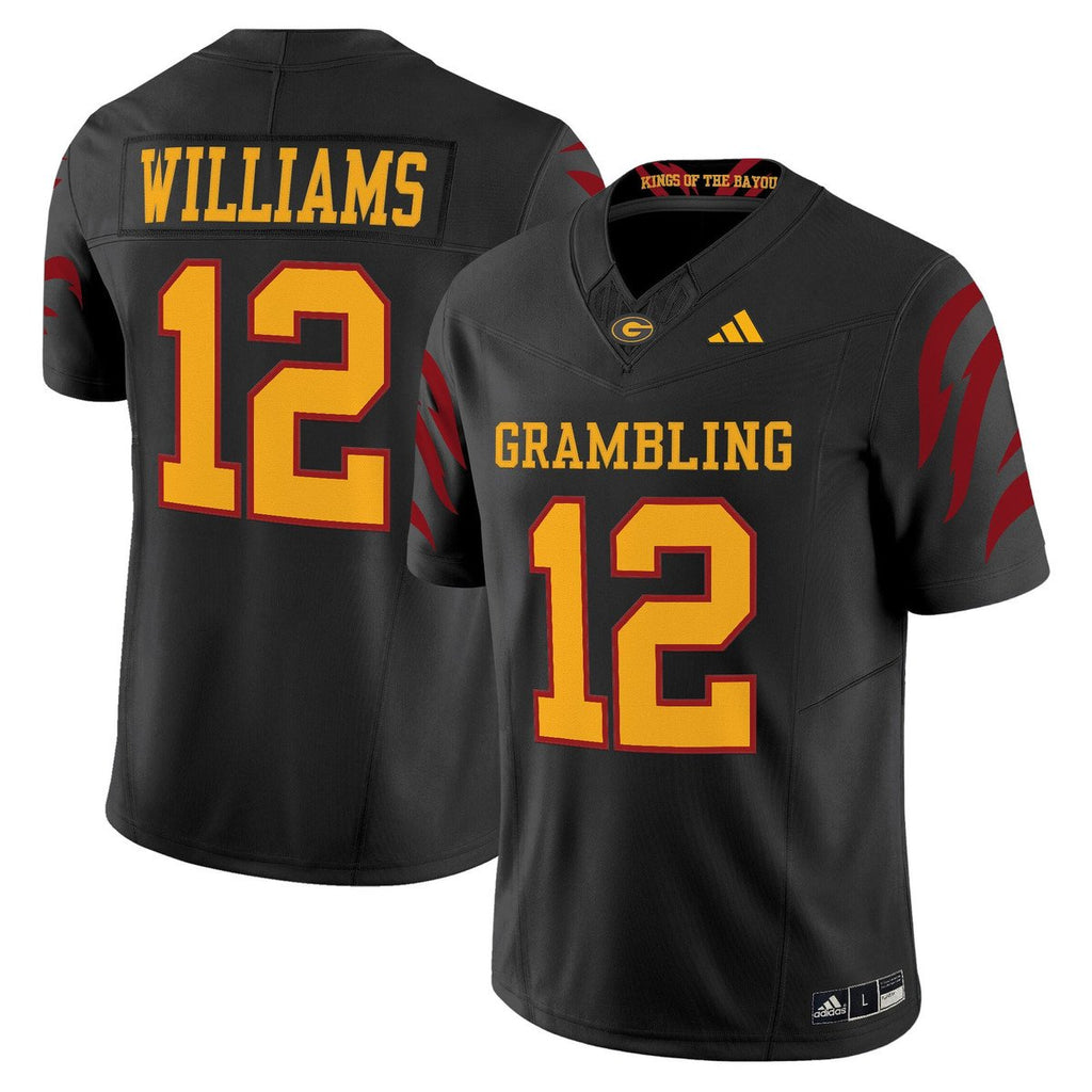 Grambling Jersey #25 Grambling Tigers 2025 Vapor Limited Stitched Black Alter