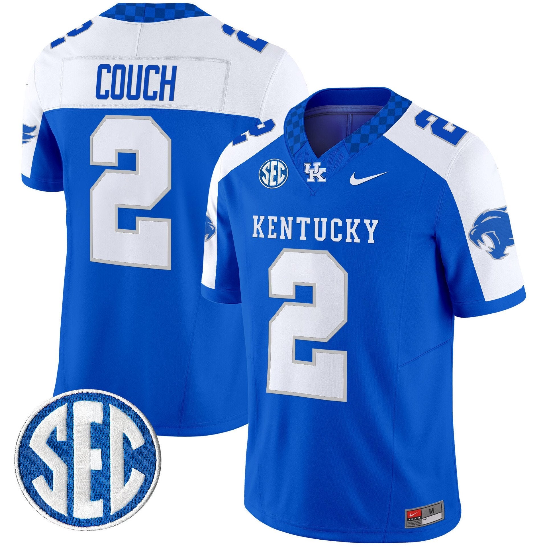 Tim Couch Jersey #2 Kentucky Wildcats 2025 Limited Stitched Royal Alternate