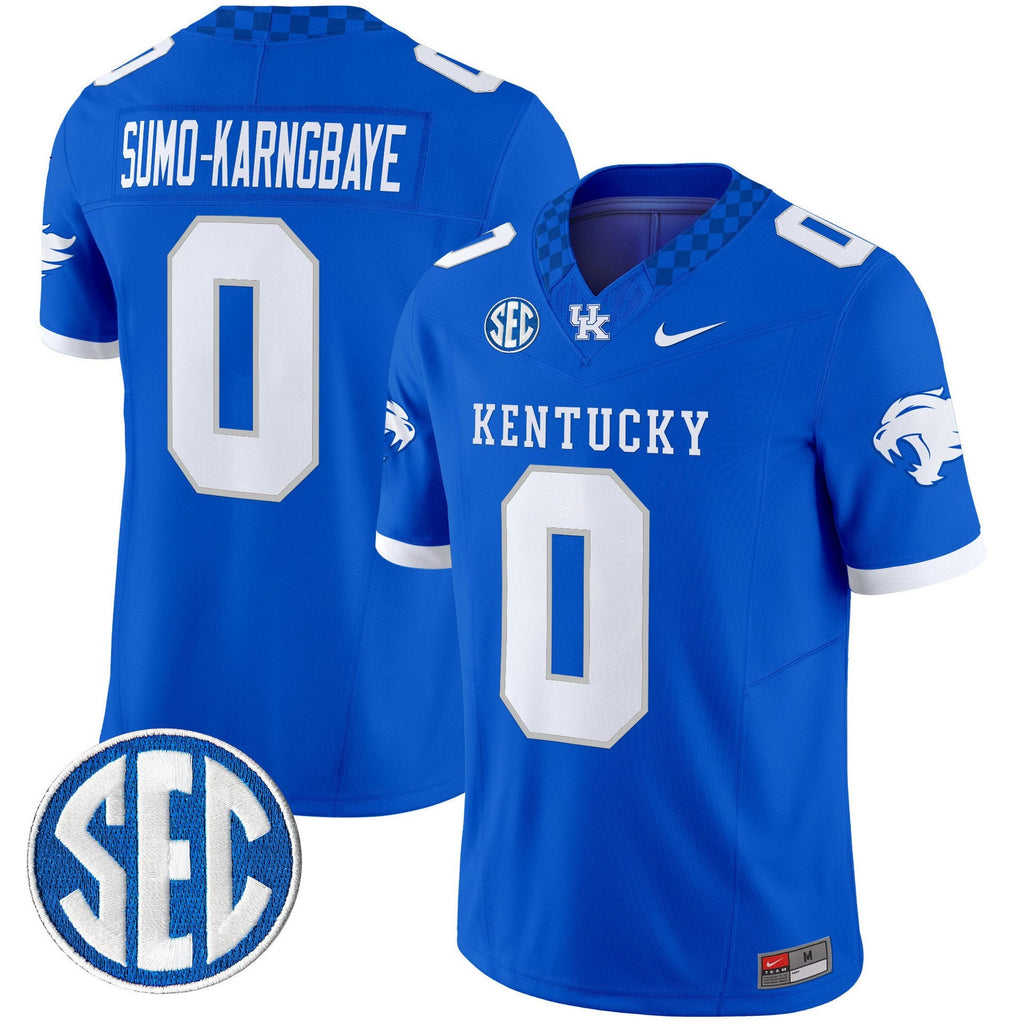 Sumo-Karngbaye Jersey #0 Kentucky Wildcats 2025 Limited Stitched Royal