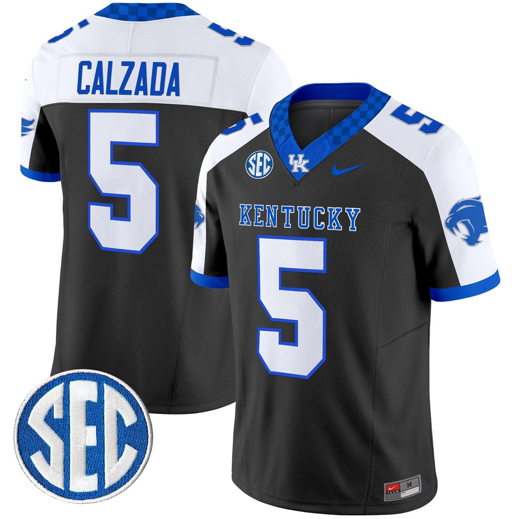 Zach Calzada Jersey #5 Kentucky Wildcats 2025 Limited Stitched Black Alter