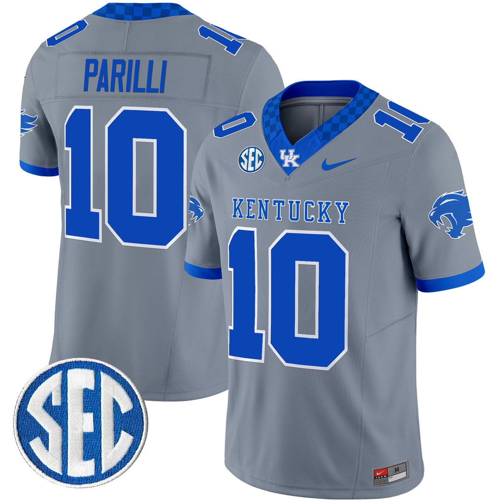 Babe Parilli Jersey #10 Kentucky Wildcats 2025 Limited Stitched Gray