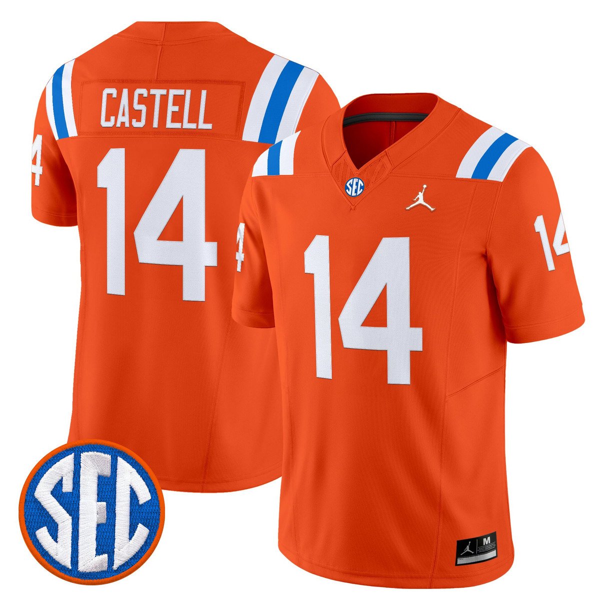 Jordan Castell Jersey #14 Florida Gators 1960s Throwback Vapor Limited Orange
