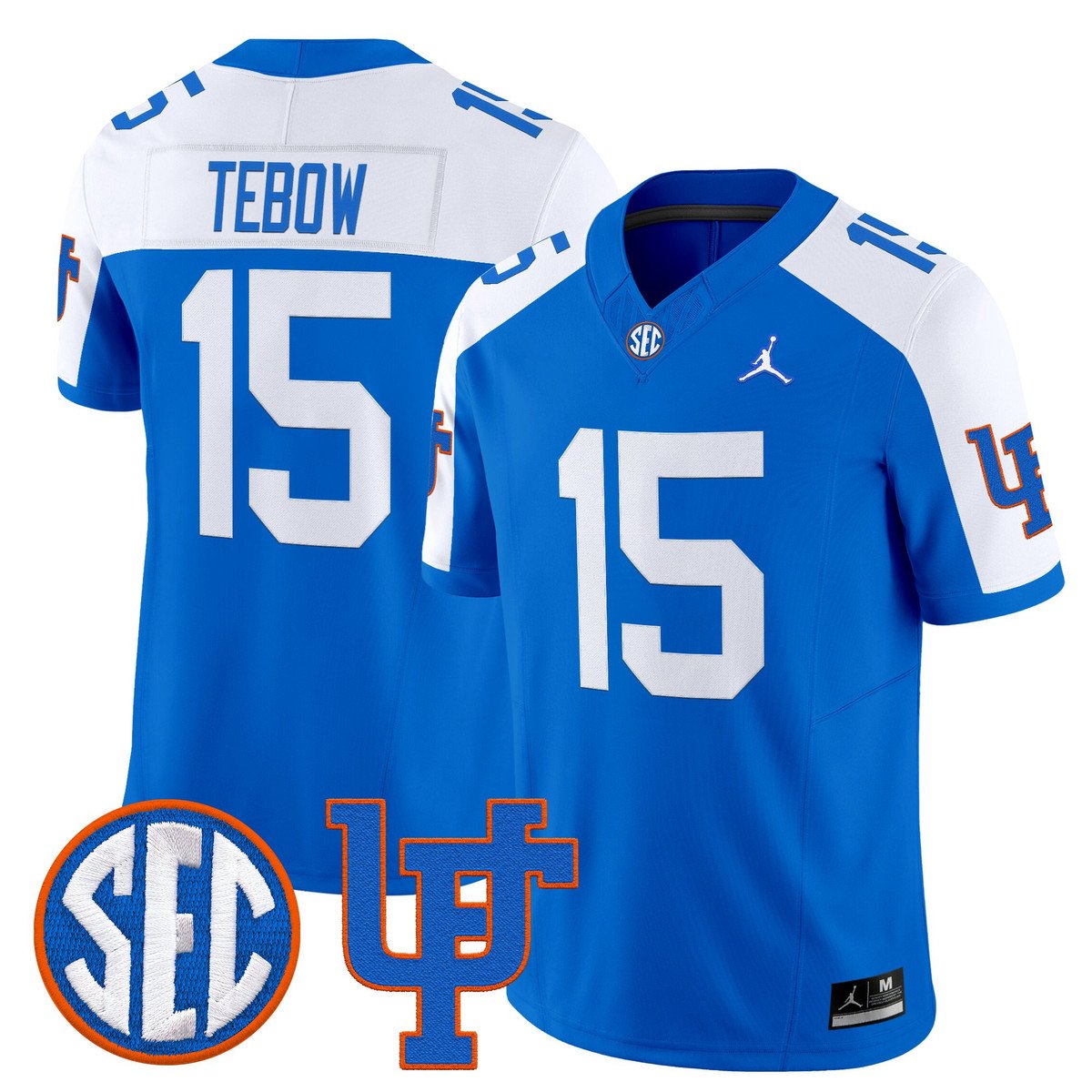 Tim Tebow Jersey #15 Florida Gators 1960s Throwback Vapor Limited Royal Alter