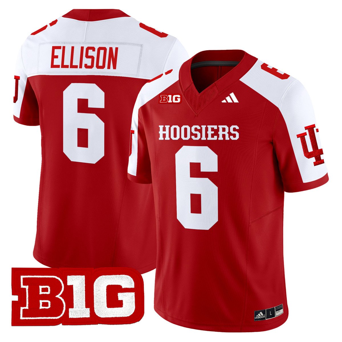 Justice Ellison Jersey #6 Indiana Hoosiers 2025 Limited Stitched Crimson Alter